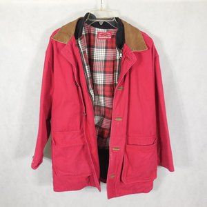 VTG Marlboro Country Store Red Barn Jacket Leather Collar Men’s Size S